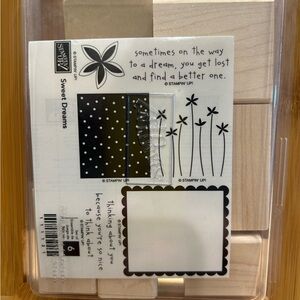 Stampin' Up! Sweet Dreams Stamp Set - Black and White Floral